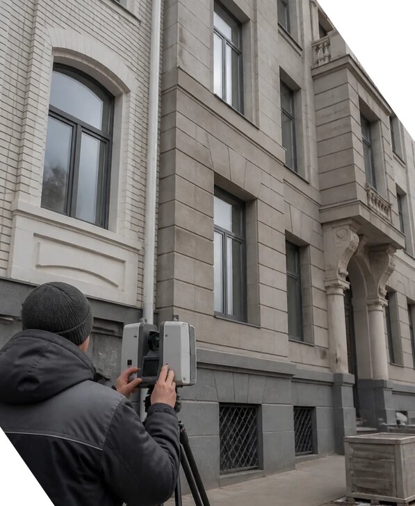 Лазерное сканирование фасадов зданий для обследования в Ярославле